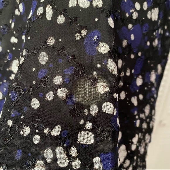 Boho border batik dye and embroidered top 1X - Picture 7 of 10